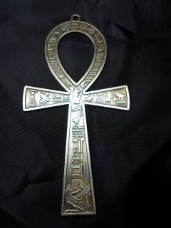 Ankh 7 brass egyptian wall hanging hand made engraved key of life 