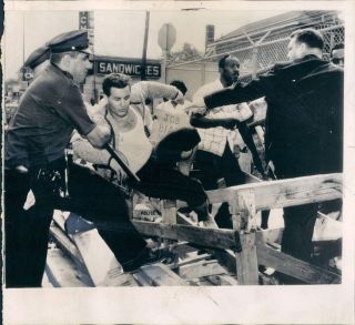 1963 Brooklyn New York Anthony Cucio is Seized by Police at Site Wire 