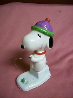 Snoopy Figurine Extremely Rare Ice Fishing