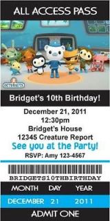   Ticket Style Birthday Party Invitations with Envelope Custom Invites
