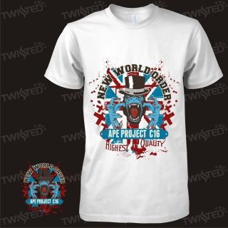 TWISTED ENVY New World Order Ape Project Vintage Retro Indie T Shirt 