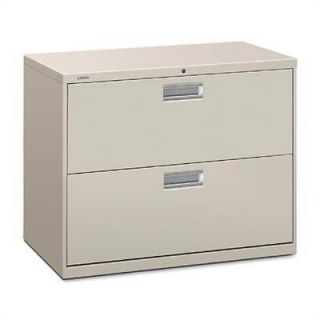 HON Steel Lateral Filing Cabinet 36” Wide   2 Drawer   Light Gray