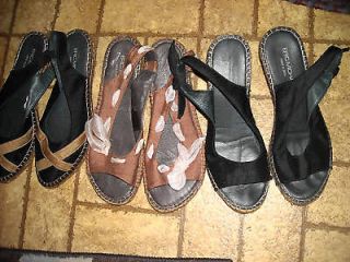 ERIC MICHAEL shoes 3 pr. slingback size 37 espadrilles