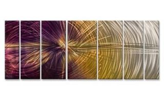 Abstract painting on metal wall art by artist Ash Carl, modern wall 