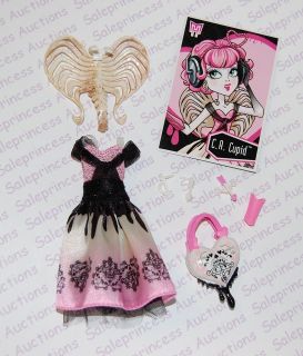 NEW Monster High Sweet 1600 CA Cupid Doll Outfit Wings Jewelry Purse 