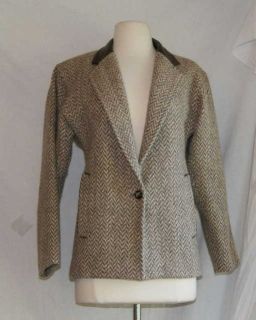 Escada wool mohair 34 coat jacket blazer brown womens