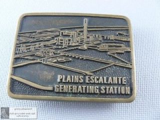 Plains Escalante Generating Station Brass Belt Buckle