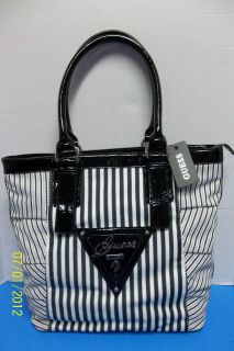 Guess Black & white tote handbag purse new with tag $110.00