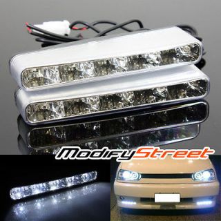EURO BMW STYLE 3W 7000K SMD DRL DAYTIME RUNNING CHROME LED FRONT 