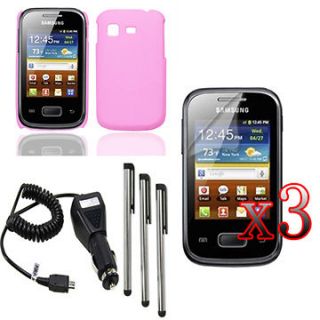 8IN1 Hard Case Coated+Charger​+Protector+Pen For Samsung GT S5300 