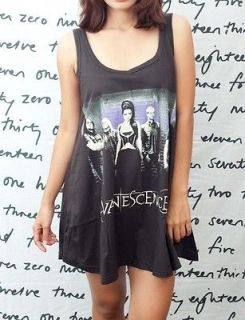Evanescence Amy Lee Rock Roll Artist WOMEN T SHIRT DRESS Tank TOP Vest 
