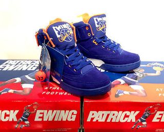 Patrick Ewing 33 Hi DS NY Knicks Home Blue Orange Sneaker SZ US 9 9.5 