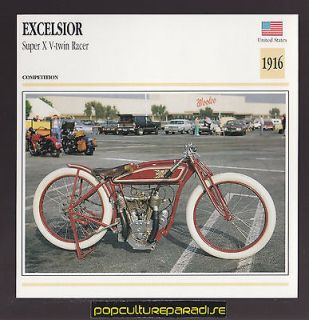 1916 EXCELSIOR SUPER X V TWIN RACER American Bike MOTORCYCLE ATLAS 