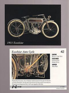 1911 EXCELSIOR AUTO CYCLE 50 ci V Twin 1993 Inline Classic Motorcycle 