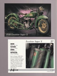1930 EXCELSIOR SUPER X 1000cc V Twin USA 1993 Inline Classic 