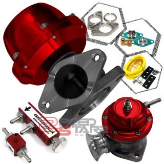 38MM TURBO MANIFOLD EXTERNAL RED WASTEGATE+BOOST CONTROLL+TYPE RS BLOW 