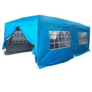 Peaktop 20x10 EZ Pop Up Party Tent Canopy Gazebo 6 Walls Lb With Free 