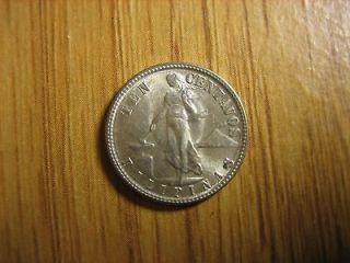 1945 D PHILLIPINE SILVER 10 CENTAVOS