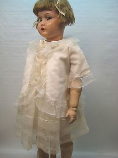 VTG CUSTOM MADE BABY WHITE ORGANZA DRESS,JACKET & SLIP GREAT FOR 