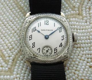 Intricate and Original Ladies Waltham Wire Lug Wristwatch Circa 1929 