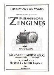 Fairbanks Morse Z R 2 3 6 HP Hit & Miss Engine Manual