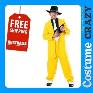 YELLOW ZOOT SUIT CHICAGO GANGSTER PIMP 1920s MOBSTER DRESS UP 