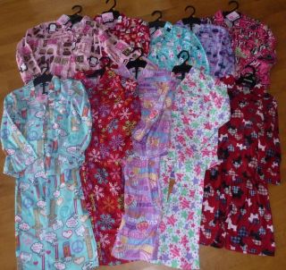 NWT Girls JOE BOXER Flannel Coat Pajamas set PJs  Size 6/6X cupcake 