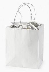 12 Mini WHITE Paper GIFT BAGS wholesale party FREE S/H favor favors