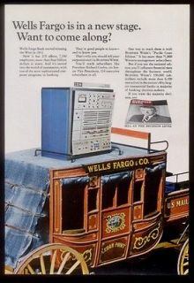 1967 Wells Fargo stagecoach wagon photo IBM 360 computer photo 