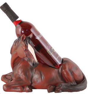 Resting Horse Wine Bottle Holder~Western Decor~Wine Rack~Kitchen 