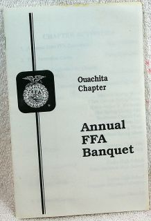   Ouachita Chapter Annual Future Farmers of America FFA Banquet Brochure