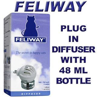 NEW Feliway Plug In Diffuser With Bottle 48 Milliliters Mil