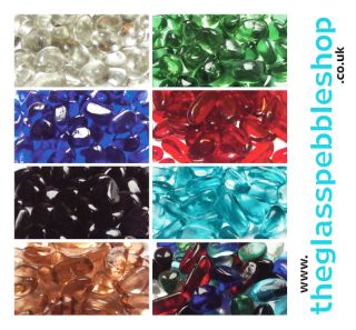 100 Glass Pebbles / Stones / Beads for Vases Wedding Garden Fish Tank 