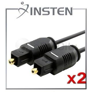 2x Insten 6 Feet Digital Audio Optical Toslink Cable M/M For MD DVD 