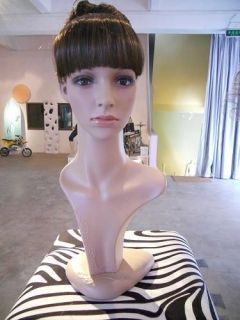 Realistic Plastic Female mannequin head for wig & hat & glass