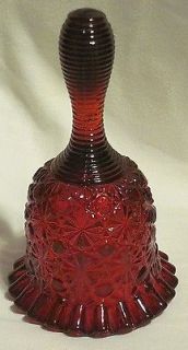 Fenton Red Daisy and Button Bell
