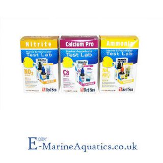 MARINE SALTWATER AMMONIA, CALCIUM or NITRATE TEST KITS by RED SEA