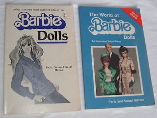 2x BARBIE DOLL Value & ID Books by P. MANOS w/HTF 1982 1st + 1994 