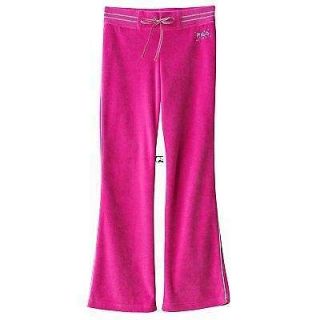 NWT $34 Girls FILA Sport Pink or Black Velour Athletic Sweat Pants  10 