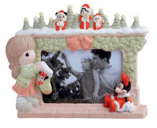 Precious Moments Stocking Hung By The Chimney With Minnie Photo Frame 
