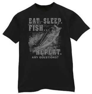 BIG & and TALL * Eat Sleep Fish Funny Fishing T shirt