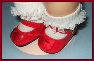 FREE U.S.SHIPPING Red Patent Mary Jane Doll SHOES fit 16 TERRI LEE
