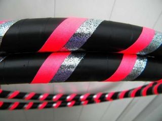 HULA HOOP Hot pink, Black & Silver 160 PSI or 100 PSI YOUR CHOICE
