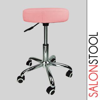 RUBBER WHEEL Pink Salon Spa Tattoo Stool Equipment Medical Chair 