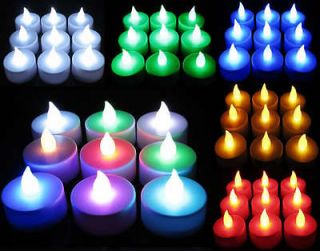   LED Flickering FLAMELESS Battery Operated Tea Light Candles 12 24 48pc