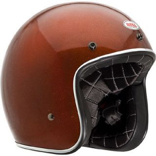   Custom 500 Low Profile Open Face Helmet Orange Flake Adult XLarge XL