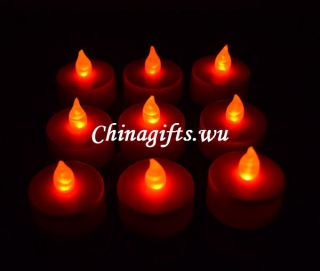 red flameless candle in Candles