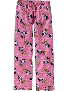 NEW Womens Disney Mickey & Minnie Mouse Pajamas/Lounge Pants PINK 