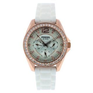 Fossil Womens ES2810 Stainless Steel Analog with White Dial Watch 