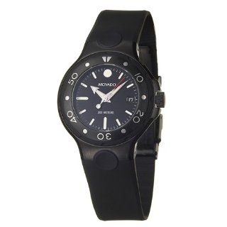 Movado Midsize 2600045 Series 800 Black Thermoresin Strap Watch 